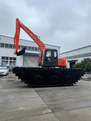 Экскаватор с шириной понтона 1300 мм в реке для тяжелых приложений и проектов