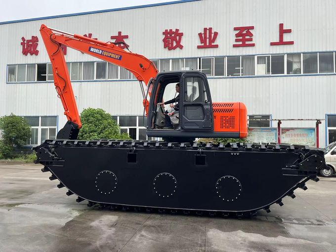 China cheap amphibious Excavator dredge HK150SD With 0.25 to 0.5 M³ River Cleaning with Long arm
